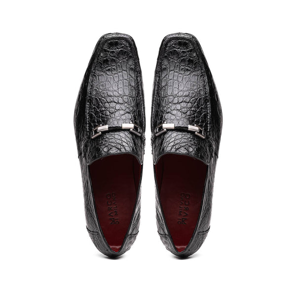 Marco Di Milano Fabro Black Caiman Loafers