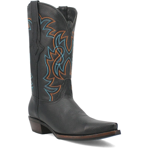 Dingo Gold Rush Black Leather Snip Toe Western Boots