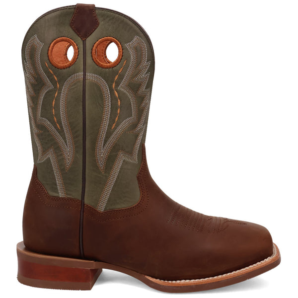 Dan Post Men's Leighton Brown/Green Leather Western Boots