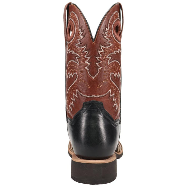 Dan Post Men's Egan Black & Brown Caiman Leather Western Boots