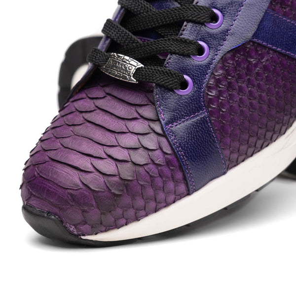 Marco Di Milano VERONA Purple Python & Calfskin Sneakers