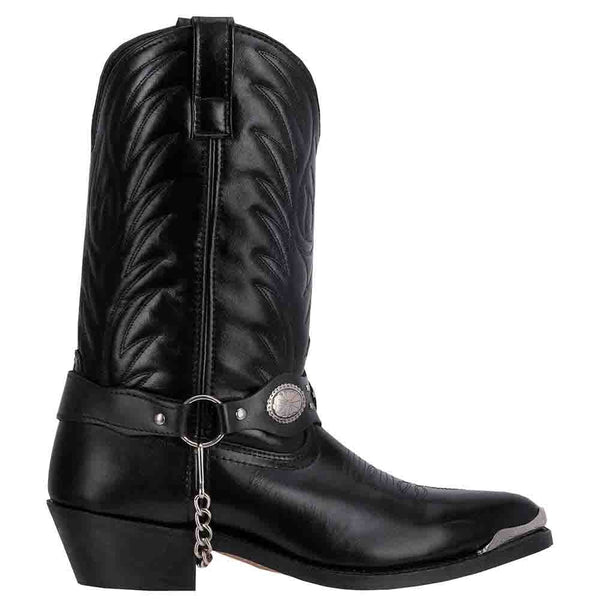 Laredo Black Leather Footed Boots