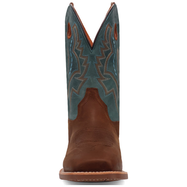 Dan Post Men's Leighton Brown/Blue Leather Western Boots