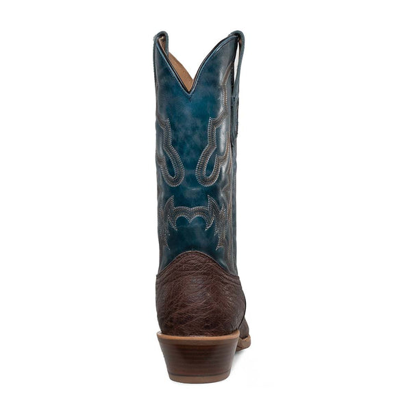 Corral Men's Western Toe Brown & Navy Ostrich Horseman Boots