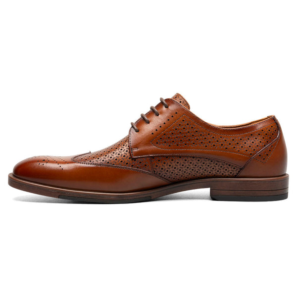 Stacy Adams Asher Cognac Wingtip Lace Up