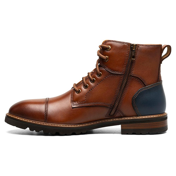 Florsheim Renegade Cap Toe Cognac Lace Up Boots