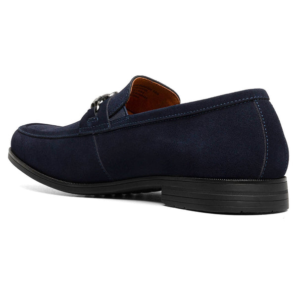 Stacy Adams Ravelle Navy Suede Moc Toe Bit Slip On Shoes