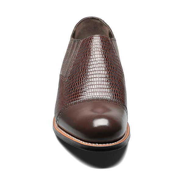 Stacy Adams Madison Brown Kid & Lizard Print Slip-On