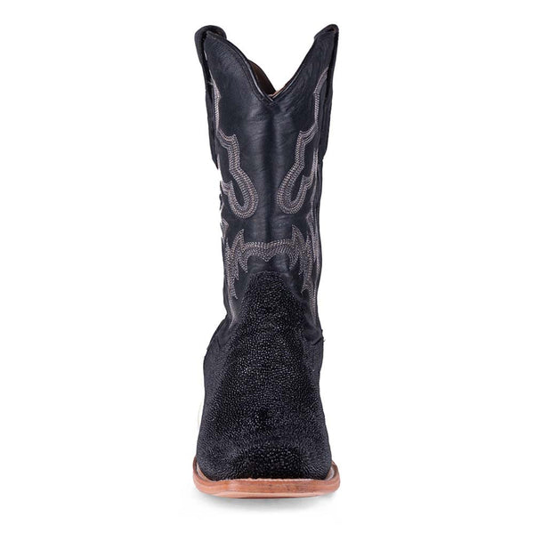 Corral Men's Horseman Toe Stingray Black Embroidered Boots