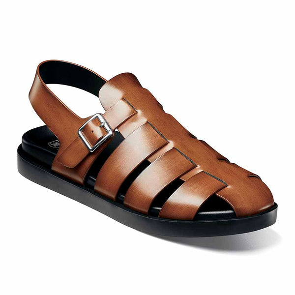 Stacy Adams Cognac MONTEGO Slingback Buckle Sandal