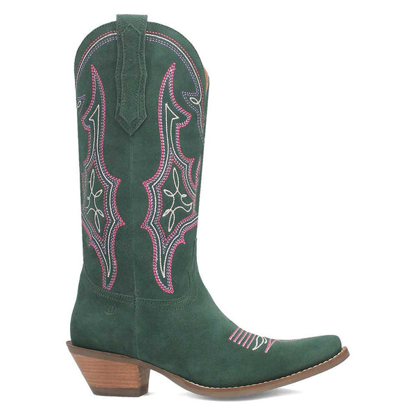 Dingo's Hot Sauce Green Snip Toe Suede Leather Boots