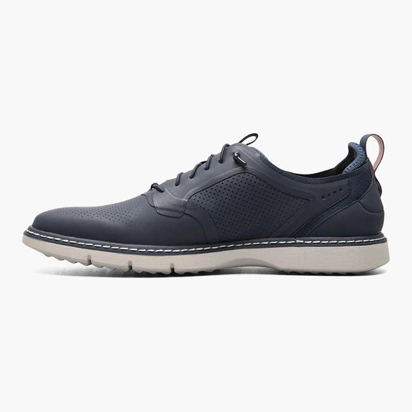 Stacy Adams SYNCHRO Navy Blue Plain Toe Elastic Lace Up Shoes