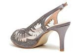 Lady Couture Spicy Gray Embellished Fabric Dress Pumps