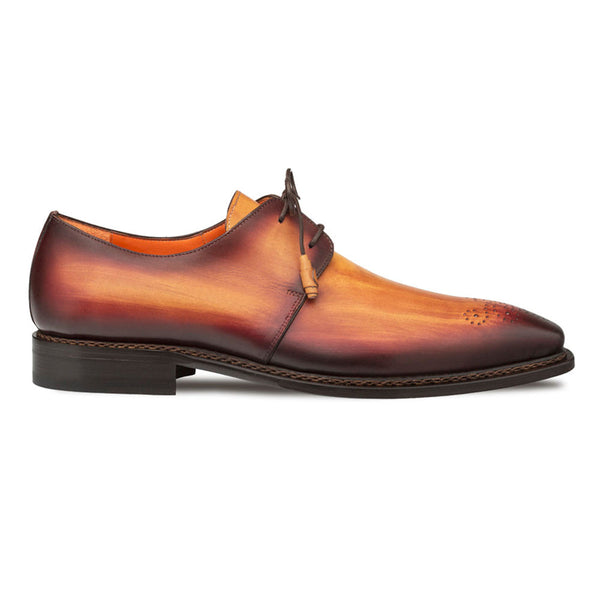 Mezlan Principe Tan/Rust Patina Leather Men’s Derby Shoes