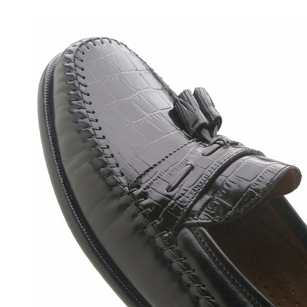 Florsheim Pisa Black Moc Toe Tassel Loafer