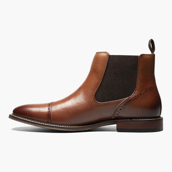 Stacy Adams Maury Cognac Cap Toe Chelsea Boot