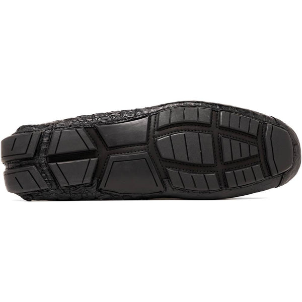 Marco Di Milano Remo Black Caiman Driving Slip-On Loafers