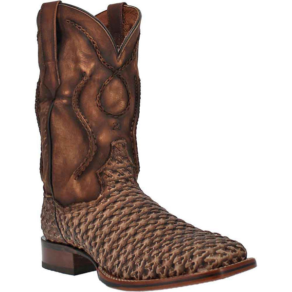 Dan Post Cowboy Certified Stanley Tan Square Toe Leather Boot