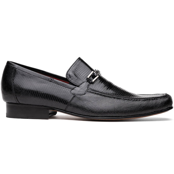 Marco Di Milano Fabro Black Lizard Loafers