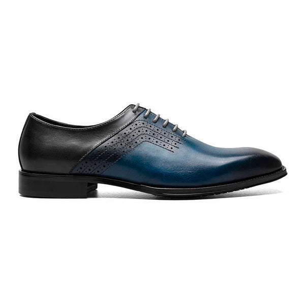 Stacy Adams Navy and Grey HALLOWAY Plain Toe Oxford