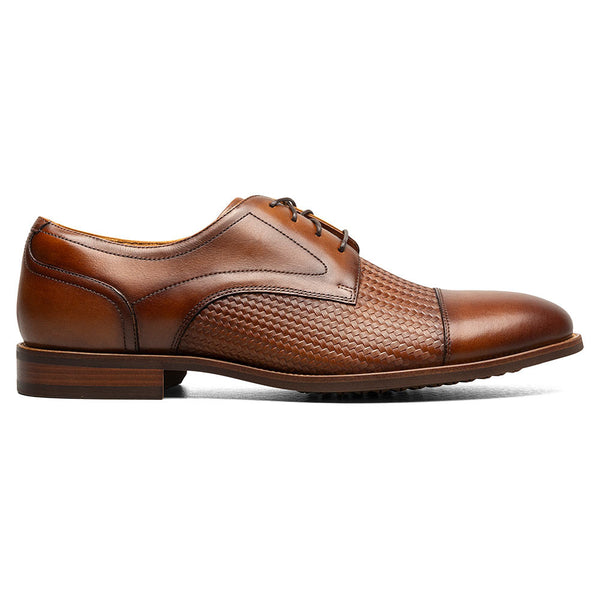 Florsheim Rucci Weave Cap Toe Oxford Men’s Cognac Dress Shoes