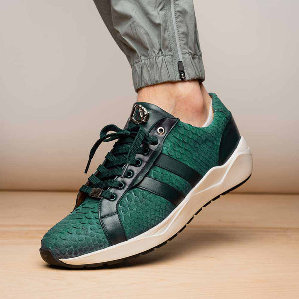 Marco Di Milano Verona Green Python & Calfskin Sneakers