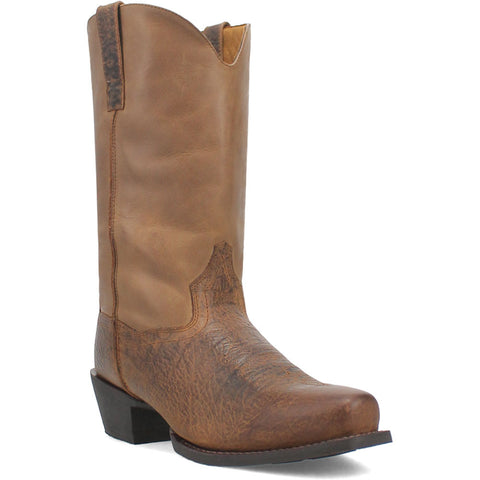 Laredo Gilly 12" Shaft Taupe Cowboy Square Toe Leather Boot