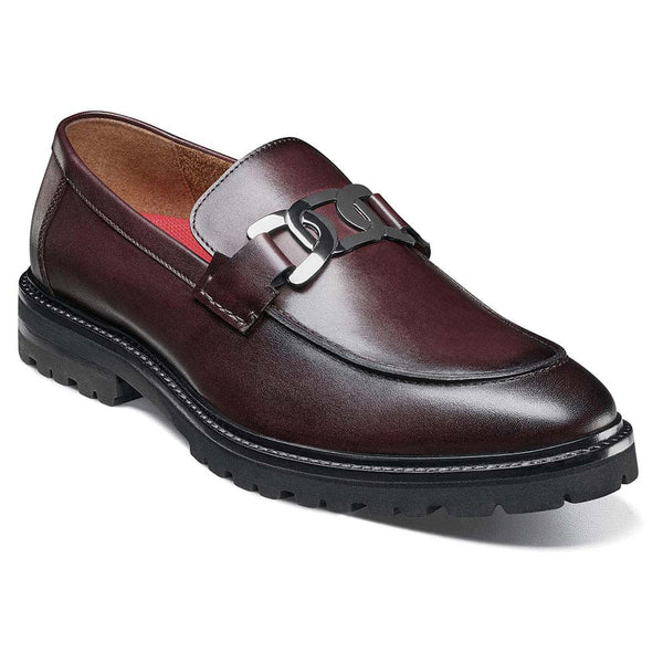 Stacy Adams Hale Bordeaux Men’s Moc Toe Bit Slip-On Shoes