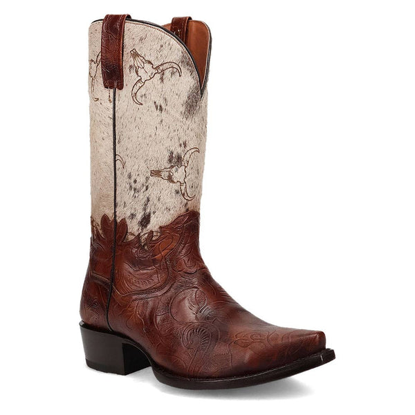 Dan Post Men's Snip Toe Western American Tribes Brown Boots