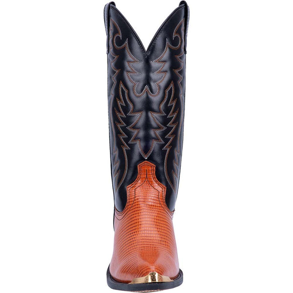 Laredo Peanut & Brown Lizard Print Leather Boots