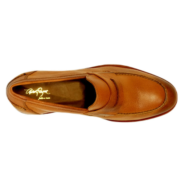 Alan Payne Men's Naples Mahogany Penny Slip-On Loafers