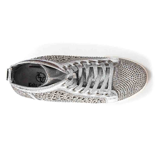 Lady Couture New York Silver High-top Sneakers