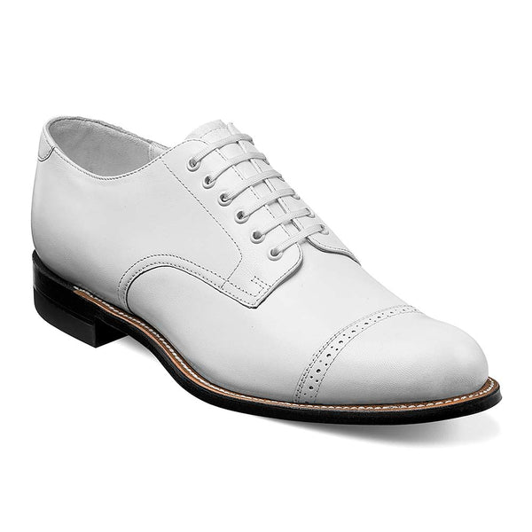 Stacy Adams Madison White Cap Toe Oxfords