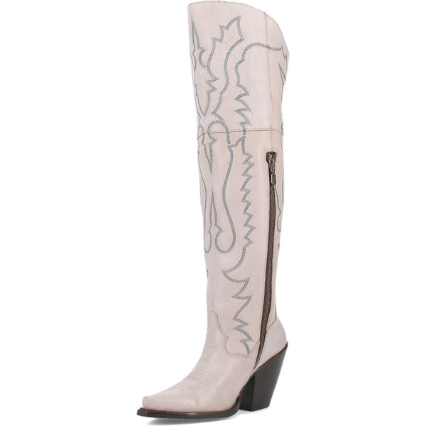 Dan Post Women's Tall White Western Loverly Boots