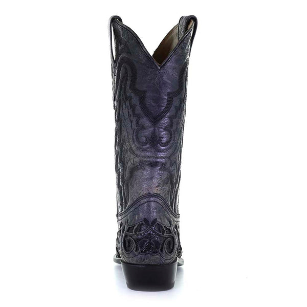 Corral Cowboy Black Embroidered Boots