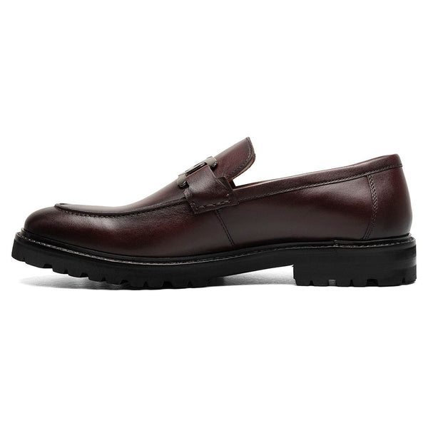 Stacy Adams Hale Bordeaux Men’s Moc Toe Bit Slip-On Shoes