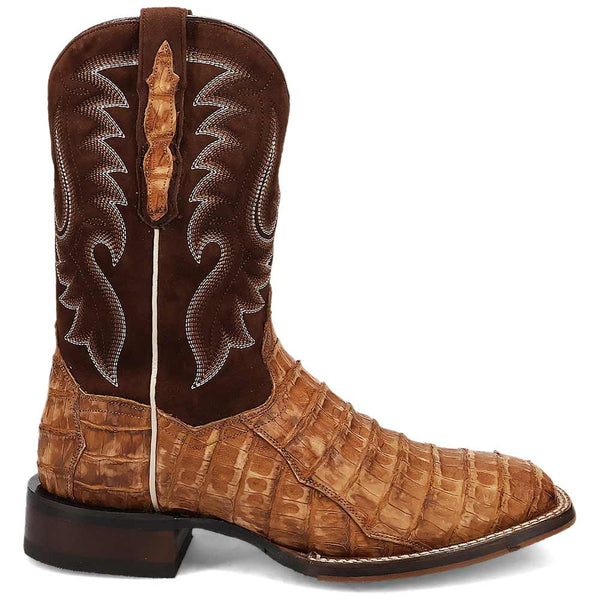 Dan Post Men’s Leon Brass/Brown Caiman Leather Western Boots