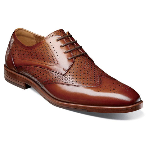 Stacy Adams Asher Cognac Wingtip Lace Up