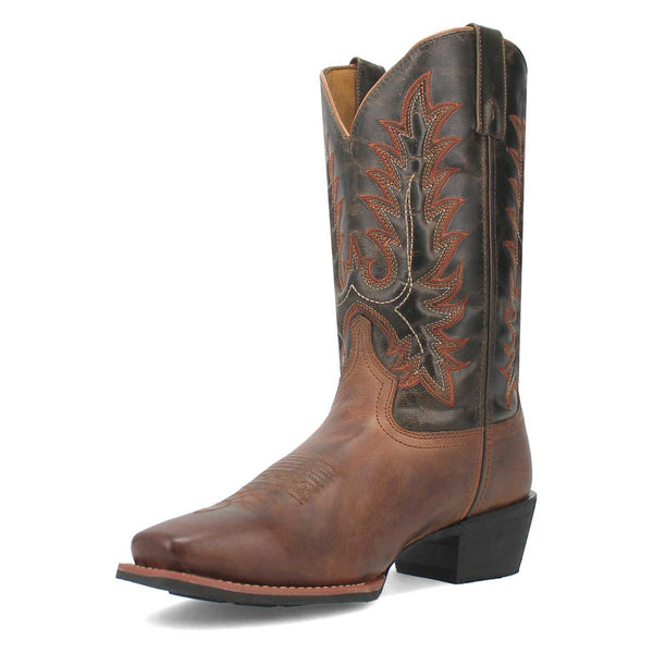 Laredo Kent 12" Shaft Rust/Olive Cowboy Square Toe Leather Boot