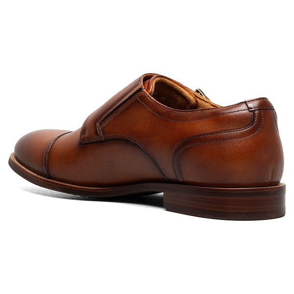 Florsheim Rucci Cap Toe Double Monk Strap Men’s Cognac Dress Shoes