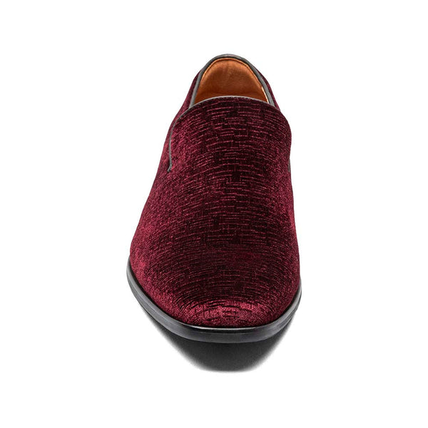 Florsheim Burgundy Postino Plain Toe Velvet Slip On