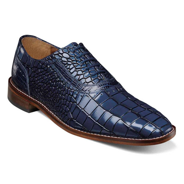 Stacy Adams RICCARDI Blue Plain Toe Oxford Shoes