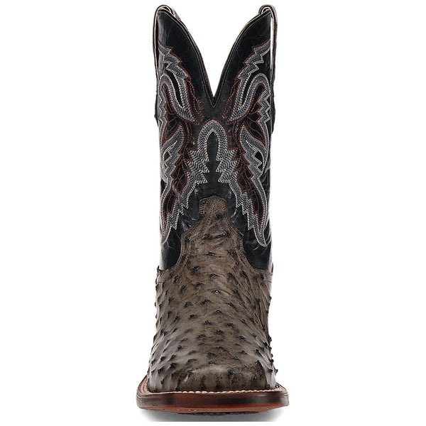 Dan Post Men’s Alamosa Grey/Black Full Quill Ostrich Boots