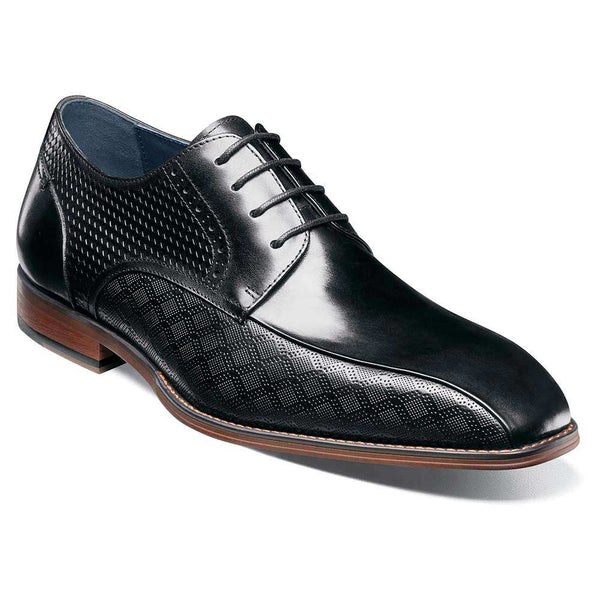 Stacy Adams Simmons Black Men’s Bike Toe Lace-Up Shoes