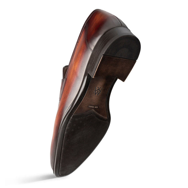 Mezlan Avenue Rubber Sole Penny Cognac/Rust Men’s Loafer Shoes