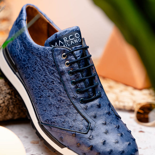 Marco Di Milano SCANNO Ostrich Antique Navy Fashion Sneakers