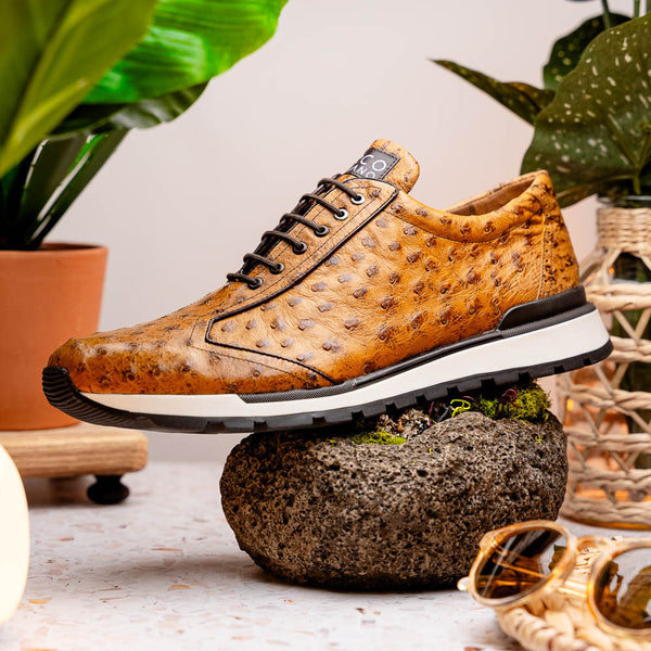 Marco Di Milano SCANNO Ostrich Antique Paja Fashion Sneakers