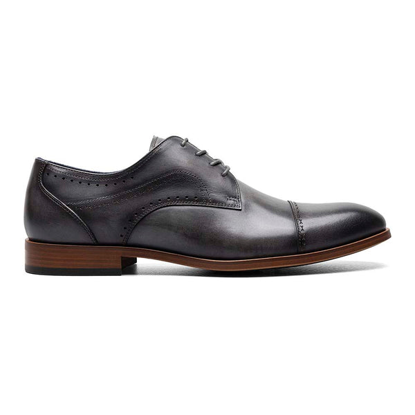Stacy Adams Gray BRYANT Cap Toe Oxford Shoes