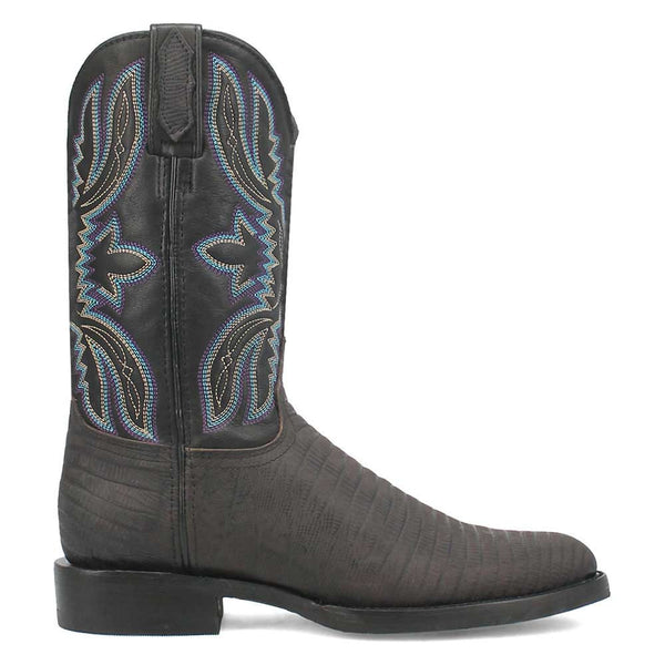 Dingo's Saw Buck Black Lizard Print Leather Boots