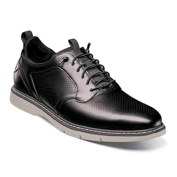 Stacy Adams Black SYNC Plain Toe Elastic Lace Up